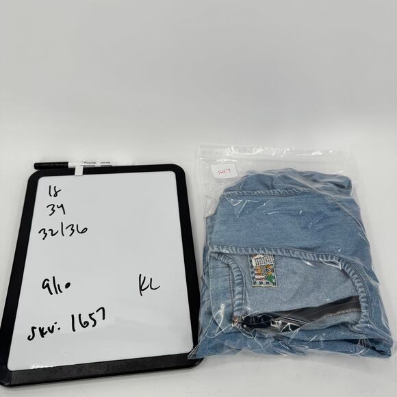 Vintage Denim Dress Womens 9 / 10  Knee Length Shift Kalifornia Speed Control - Picture 6 of 6